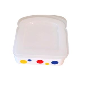 Wonder Bread Sandwich Container White with Polka Dots